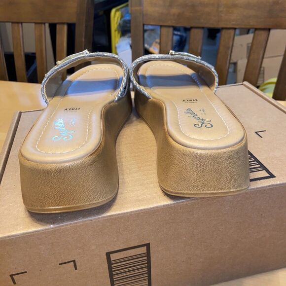 Seychelles Women’s Sandals 9.5 Silver Sparkle Made in Italy Strappy Dress Shoes main image 3